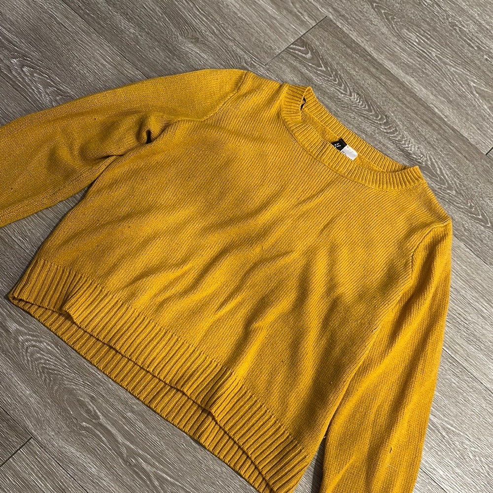 H&M Mustard Yellow Sweater Ribbed Knit
